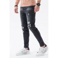 Blugi slim fit cu aspect deteriorat