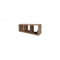 Etajera Lira, 3 Casete, 25mm, Lemn Natural, 113 x 40 x 30 cm