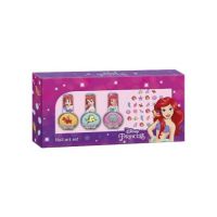 Set manichiura pentru fetite, 3 lacuri de unghii si modele de lipit pe unghii, Disney Little Mermaid 1669 Engros