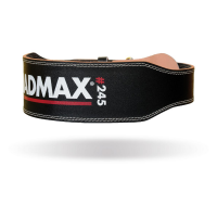 Centură fitness Full Leather Black - MADMAX