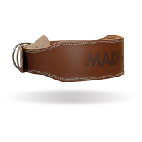 Centură fitness Full Leather Chocolate Brown - MADMAX