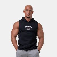 Maiou cu glugă pentru bărbați Black - NEBBIA