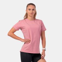 Tricou pentru femei Invisible Logo Old Rose - NEBBIA