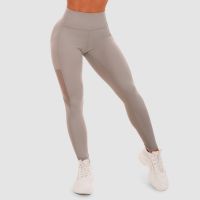Colanți pentru femei Mesh Panel Grey - GymBeam