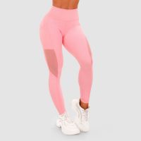 Colanți pentru femei Mesh Panel Pink - GymBeam