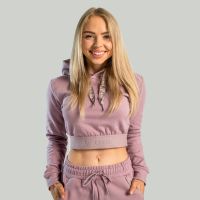 Hanorac pentru femei Essential Cropped Hoodie Mauve - STRIX