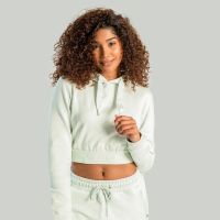 Hanorac pentru femei Essential Cropped Hoodie Moon Grey - STRIX