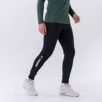 Pantaloni sport pentru bărbați Slim Re-Gain Black - NEBBIA