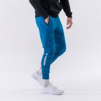 Pantaloni sport pentru bărbați Slim Re-Gain Blue - NEBBIA