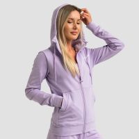 Hanorac cu fermoar pentru femei Limitless Lavender - GymBeam