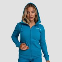 Hanorac cu fermoar pentru femei Limitless Aquamarine - GymBeam