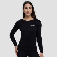 Top cu mânecă lungă pentru femei Basic Black - GymBeam