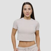 Tricou pentru femei Cropped Agile Desert - GymBeam