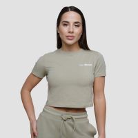Tricou pentru femei Cropped Agile Sage - GymBeam