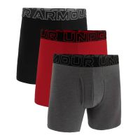 Boxeri pentru bărbați Perf Cotton 6in 3Pack Grey - Under Armour