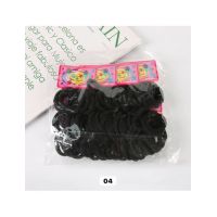 En-gros Set 6 elastice pentru par, material textil, Negru