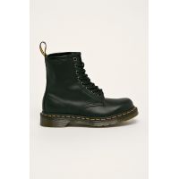 Dr. Martens bocanci de piele 1460 Nappa culoarea negru, cu toc plat 11822002