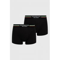 Aeronautica Militare Boxeri (2-pack) bărbați, culoarea negru