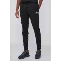 Adidas Pantaloni GK9222 bărbați, culoarea negru, material neted