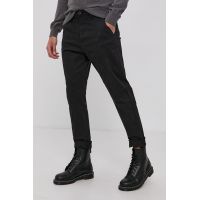 !SOLID Pantaloni bărbați, culoarea negru, cu fason chinos