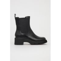 Camper Ghete Chelsea de piele Milah femei, culoarea negru, cu toc plat