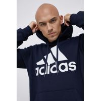 Adidas Bluză H14642 bărbați, culoarea albastru marin, cu imprimeu