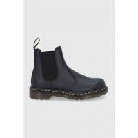 Dr. Martens ghete chelsea de piele 2976 femei, culoarea negru, cu toc plat 27100001