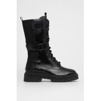 Kurt Geiger London Cizme de piele femei, culoarea negru, cu platformă