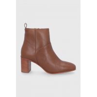 Levi's Cizme de piele femei, culoarea maro, cu toc drept