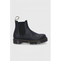 Dr. Martens ghete Chelsea de piele femei, culoarea negru, cu platformă 26205001-Black.Smoo