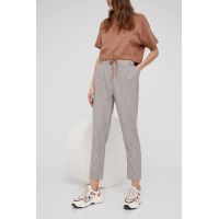 Answear Lab pantaloni femei, culoarea roz, drept, high waist