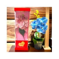 Set:Aranjament engross floral martisor orhidee silicon + ghiveci orhidee