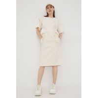 adidas Originals fusta Adicolor HE9733 culoarea bej, mini, drept