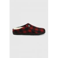 Birkenstock papuci de lana pentru copii culoarea rosu