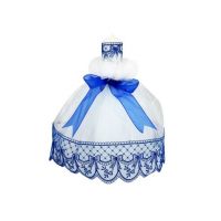 Lumanare eleganta pentru botez culoare alba, en-gros