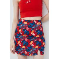 Tommy Jeans fusta culoarea rosu, mini, evazati