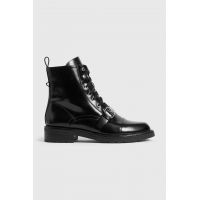 AllSaints bocanci de piele Donita femei, culoarea negru, cu platforma