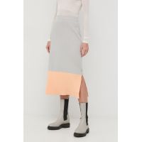 BOSS fusta culoarea gri, midi, creion