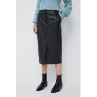 Sisley fusta culoarea negru, midi, creion