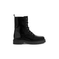 Geox cizme de piele Bleyze femei, culoarea negru, cu platforma