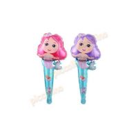Balon folie aluminiu cu maner - Sirena Engros