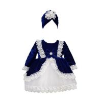 en-gros, Rochie botez, model Ducesa, culoare bleumarin