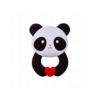 Inel pentru dentitie Panda, Silicon, Alb/Negru Engros