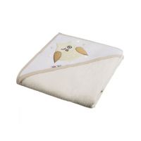 Prosop de baie cu gluga 100x100cm 100% bumbac Akuku Bufnita Bej Engros