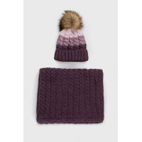 Answear Lab caciula si fular culoarea violet