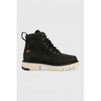 Levi's pantofi de piele intoarsa Solvi High culoarea verde