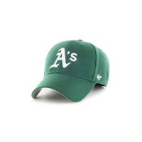 47brand șapcă din amestec de lână MLB Oakland Athletics culoarea verde, cu imprimeu  B-MVP18WBV-DGE