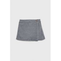 Abercrombie & Fitch fusta fete culoarea gri, mini, drept