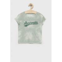 Abercrombie & Fitch tricou copii culoarea verde