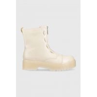 Answear Lab botine femei, culoarea bej, cu platforma